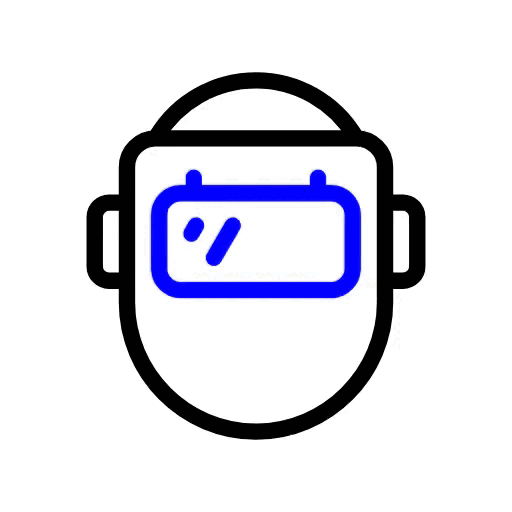 GIF représentant un casque de soudage