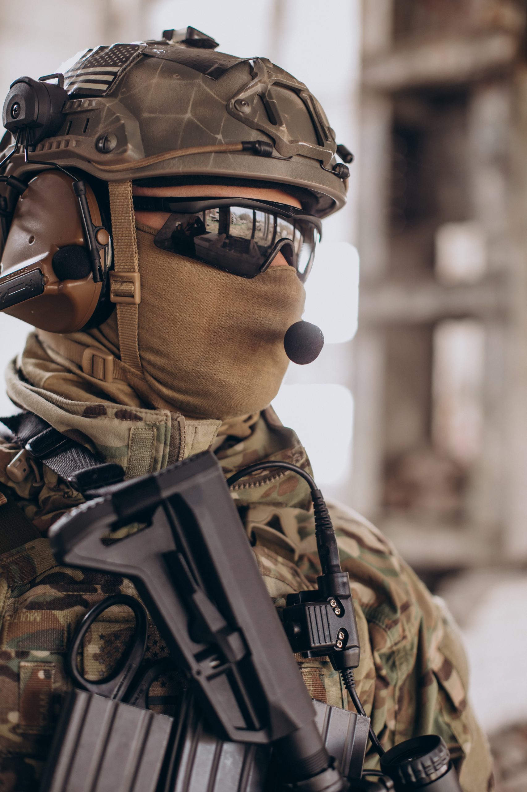 Image d'un militaire représentant le secteur de la défense