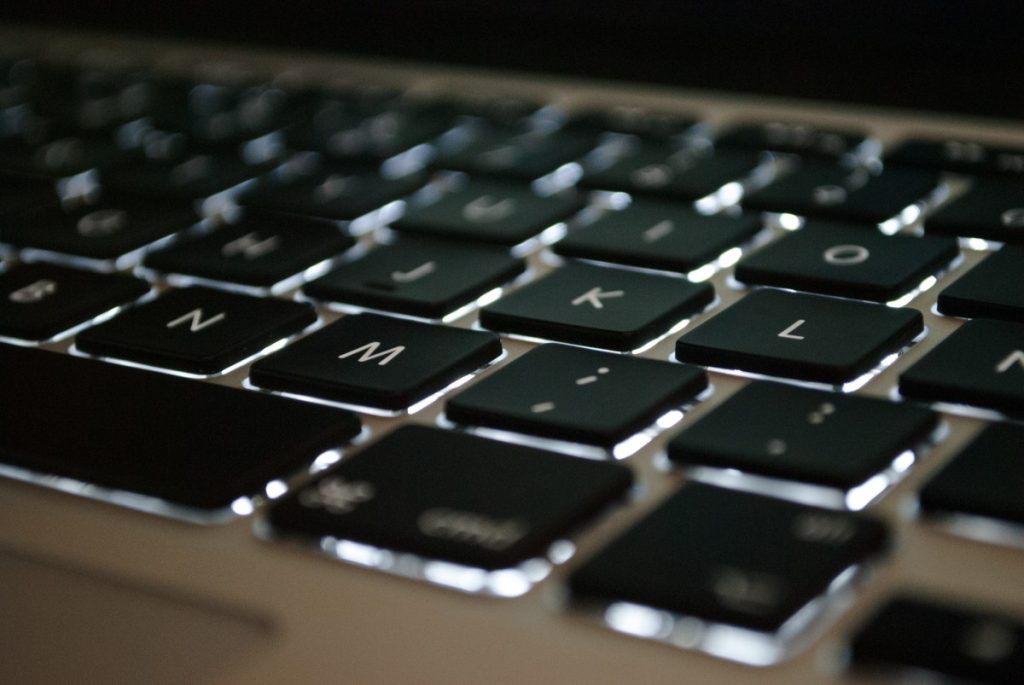 Zoom sur les touches d'un clavier